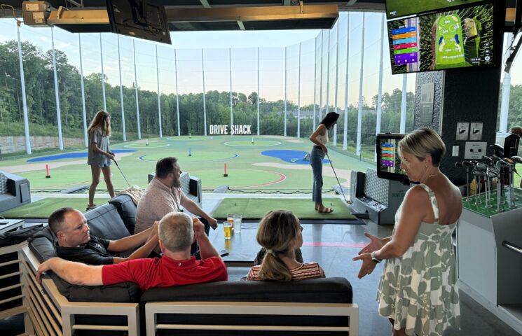 Falcon Staff and Family enjoy our Summer Employee Appreciation Outing at Drive Shack.