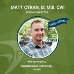 Congratulations to Matt Cyran who recently passed the FE Civil Exam to obtain his EI certification. Matt also holds a Master of Special Inspections Designation (MSI) and is a Certified Welding Inspector (CWI). He has been particularly instrumental in our work for City of Durham and Durham County, as well as many of our Education-focused projects. Congrats, Matt!